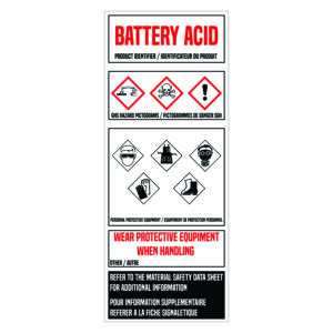 2 x 5 Battery Acid Stickers