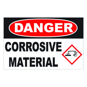 10 x 6.5 Corrosive Material Sticker