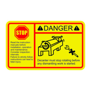 5.75 x 3.5 Danger Decanter Must Stop Rotating