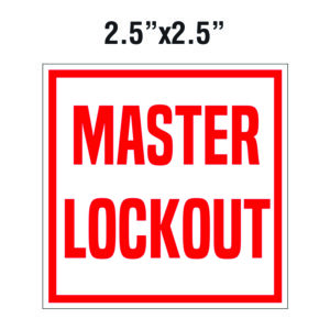2.5 x 2.5 Master Lockout Sticker