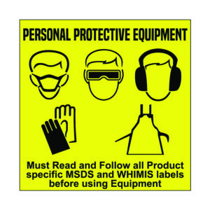 10 x 10 Personal Protective Equipment Stickers
